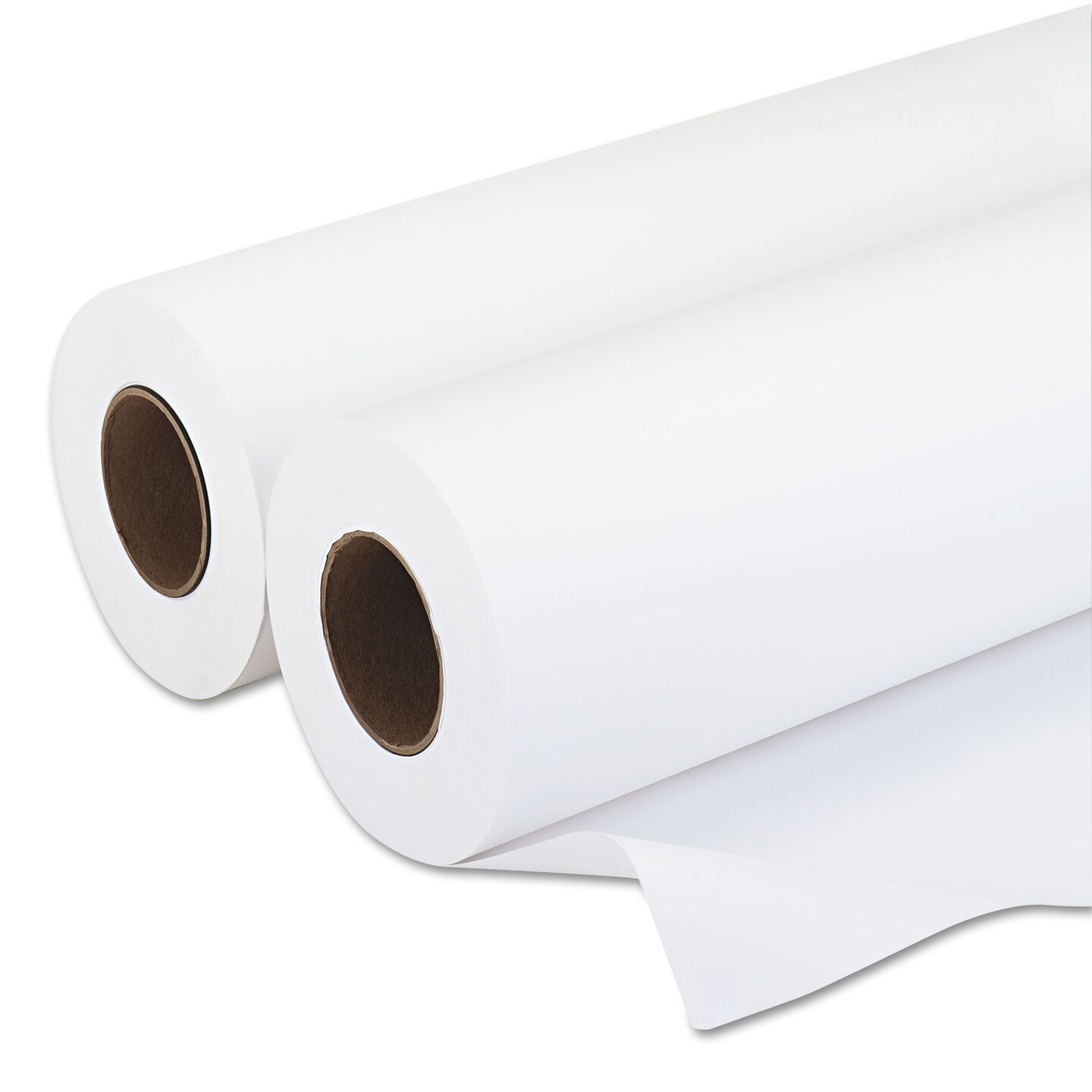 Iconex Amerigo Wide-Format Paper, 3&#x22; Core, 20 lb, 24&#x22; x 500 ft, Smooth White, 2/Pack