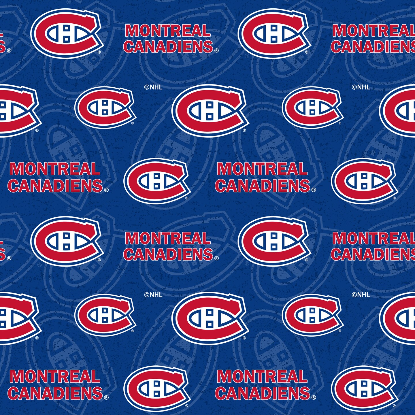 Sykel Enterprises NHL Team Cotton Fabric-Montreal Canadiens Tone on Tone Cotton Quilting Fabric