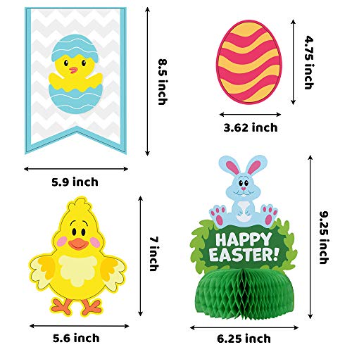 JOYIN 31 PCS Easter Decorations Egg Bunny Foil Swirl Party Hanging Decoration huge Value Kit for Easter and Themed Party Decoration bid