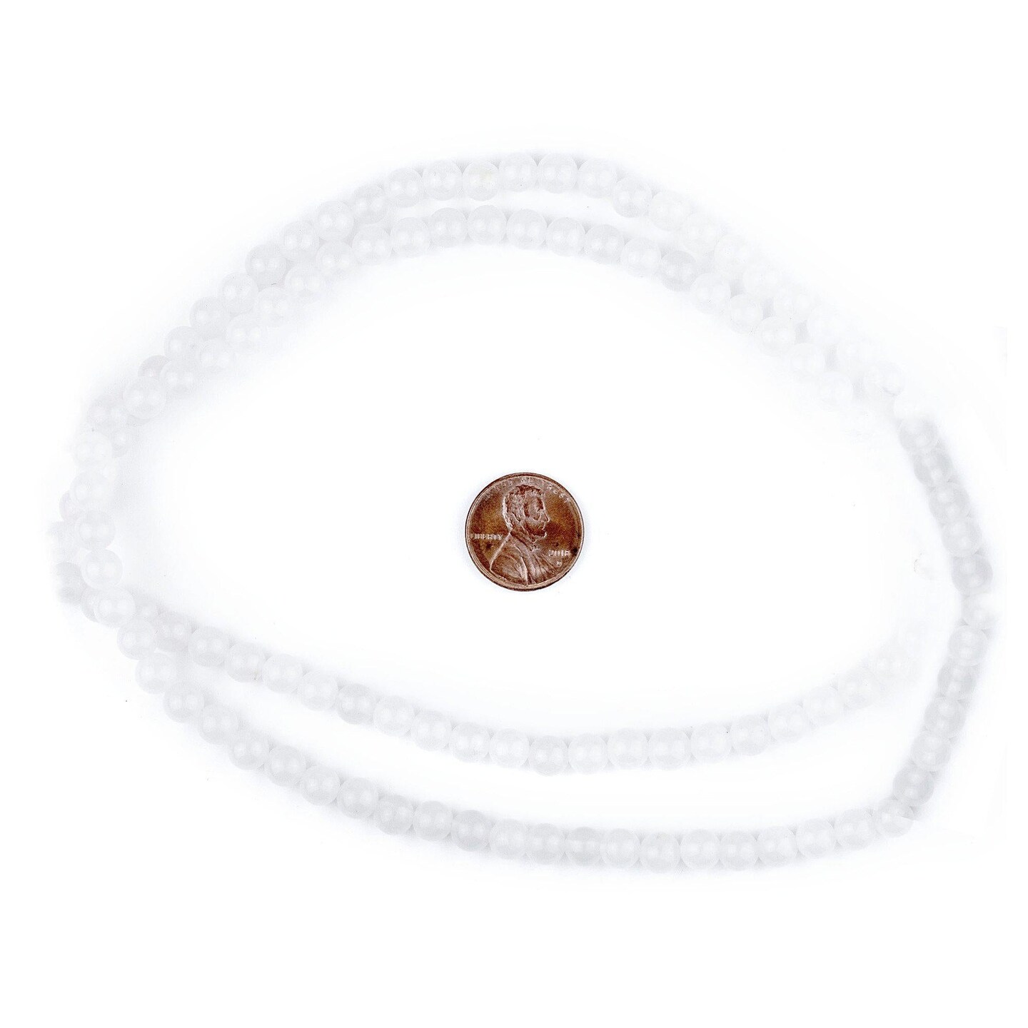 TheBeadChest Round White Jade Beads (6mm): Organic Gemstone Round Spherical Energy Stone Healing Power Crystal for Jewelry Bracelet Mala Necklace Making
