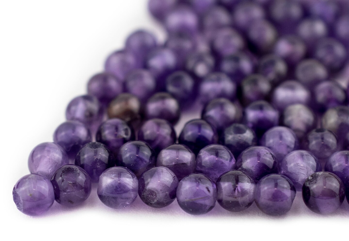 TheBeadChest Round Amethyst Beads (5mm, Set of 100)