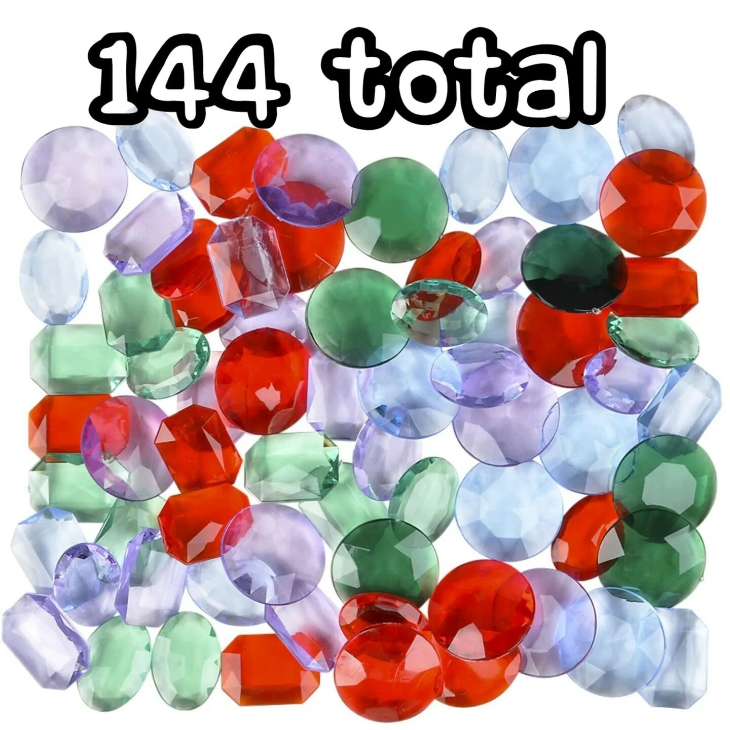 144 Large Pirate Treasure Gems Jewelry Diamond Rhinestone Jewels Party Craft
