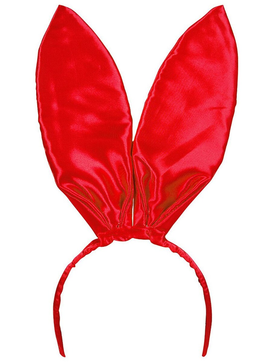 New 9.5" Red Satin Easter Bunny Rabbit Costume Valentines Day Ears