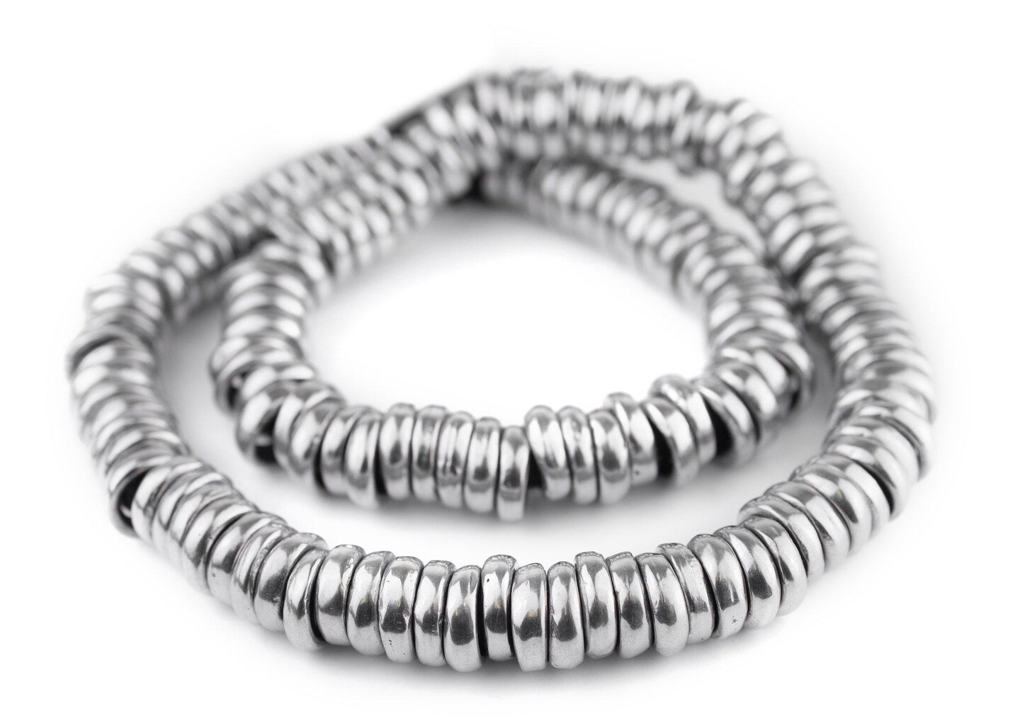 The Bead Chest Aluminum Mursi Ring Beads (16mm): Tribal Metal Spacers