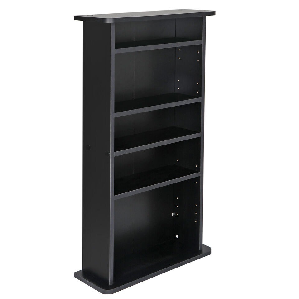 Multimedia Storage Cabinet DVD Rack Book Shelf Organizer Stand Audio Tower