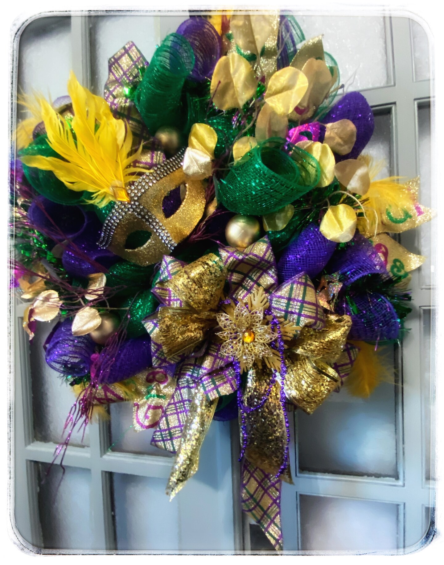 Mardi Gras discount Wreath