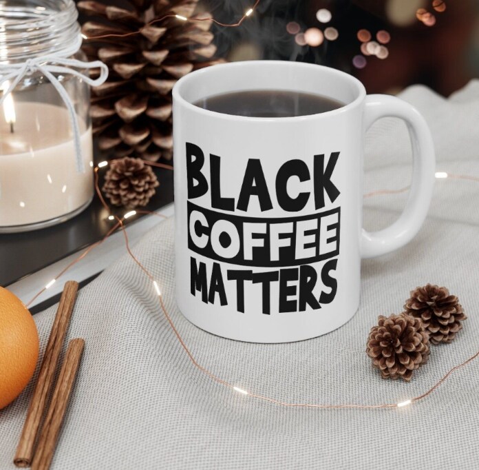 Black Coffee Matters White Ceramic Mug, 11oz | MakerPlace by Michaels