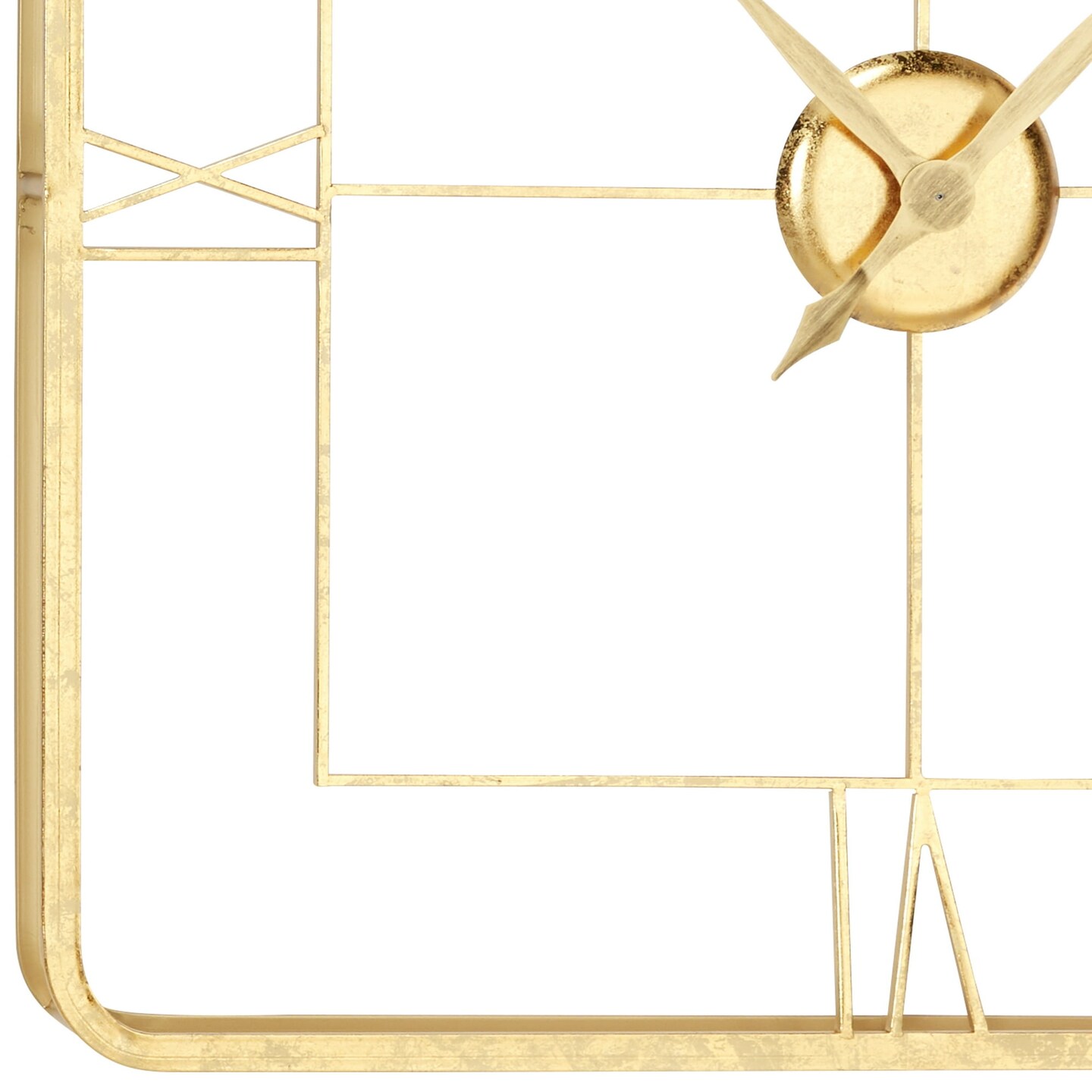DecMode 36&#x22; Gold Metal Open Frame Wall Clock