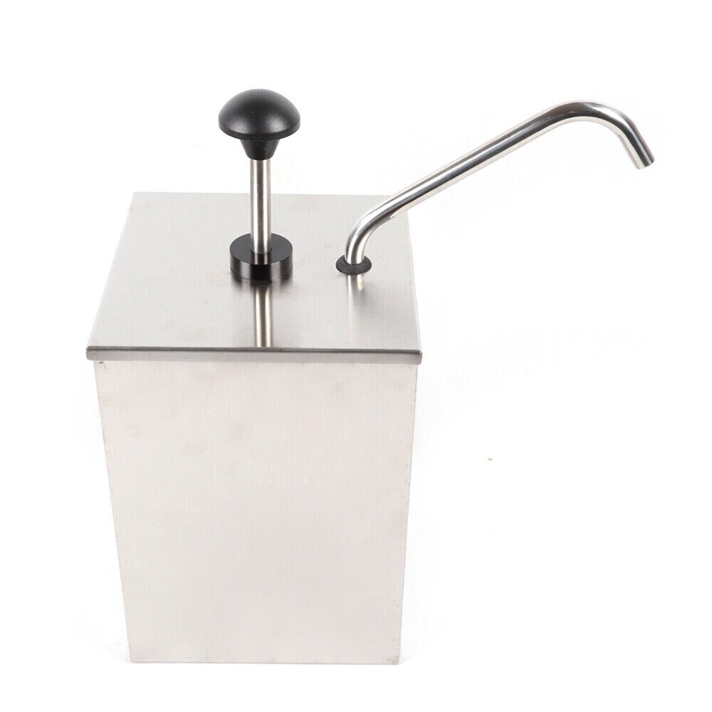 Kitcheniva Stainless Pump Bucket Condiment Dispenser 4L