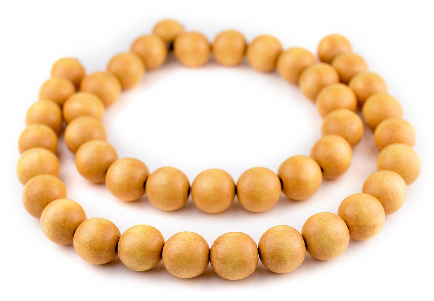 The Bead Chest Natural 20mm Wooden Beads in Yellow for Jewelry Making &#x2013; Round Loose Wood Spacer Beads I Approximately 20 Beads