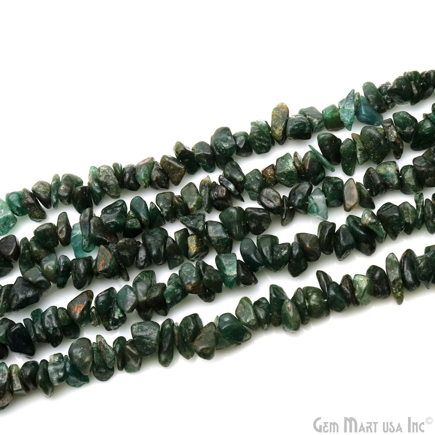 Aventurine Chip Beads, 34 Inch, Natural Chip Strands, Drilled Strung Nugget Beads, 7-10mm, Polished, GemMartUSA (CHAV-70004)
