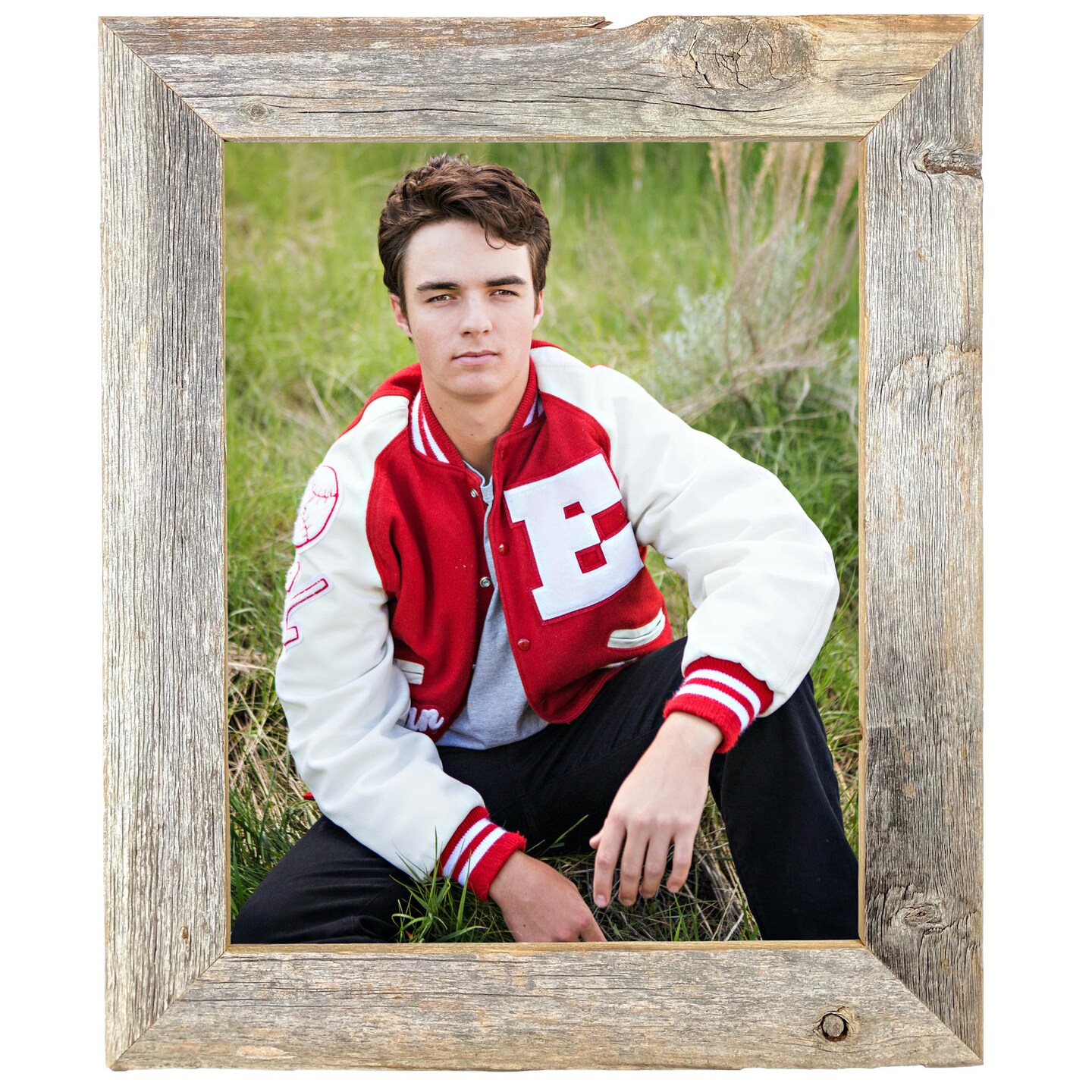 Rustic Farmhouse Standard 6 in. x 9 in. Tabletop Reclaimed Wood Picture Frame