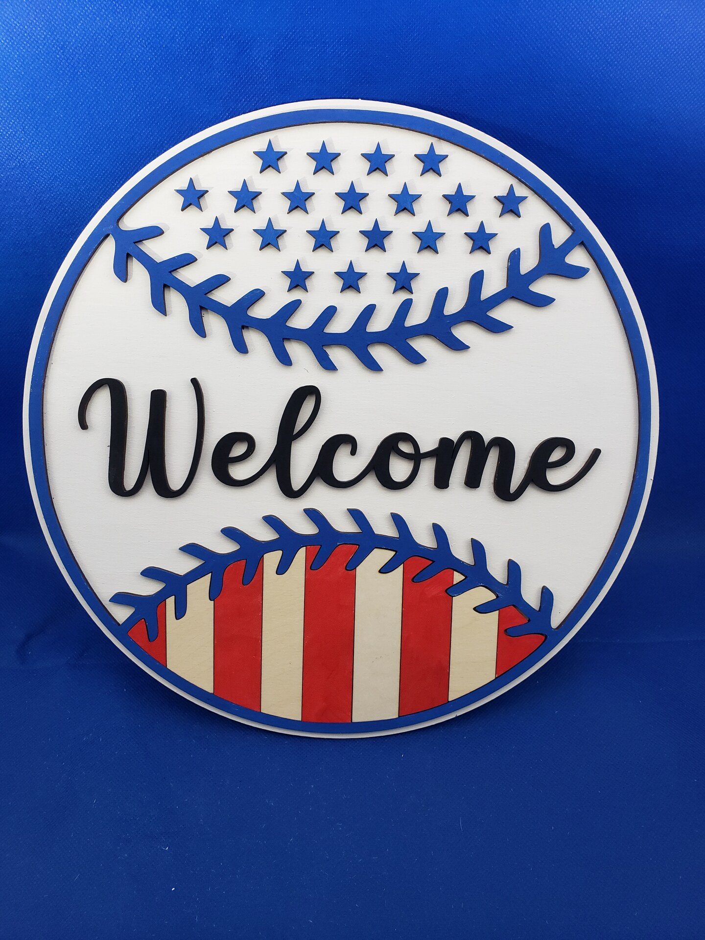 Unfinished Wood DIY sign Kit | Baseball Welcome House Door Hanger ...