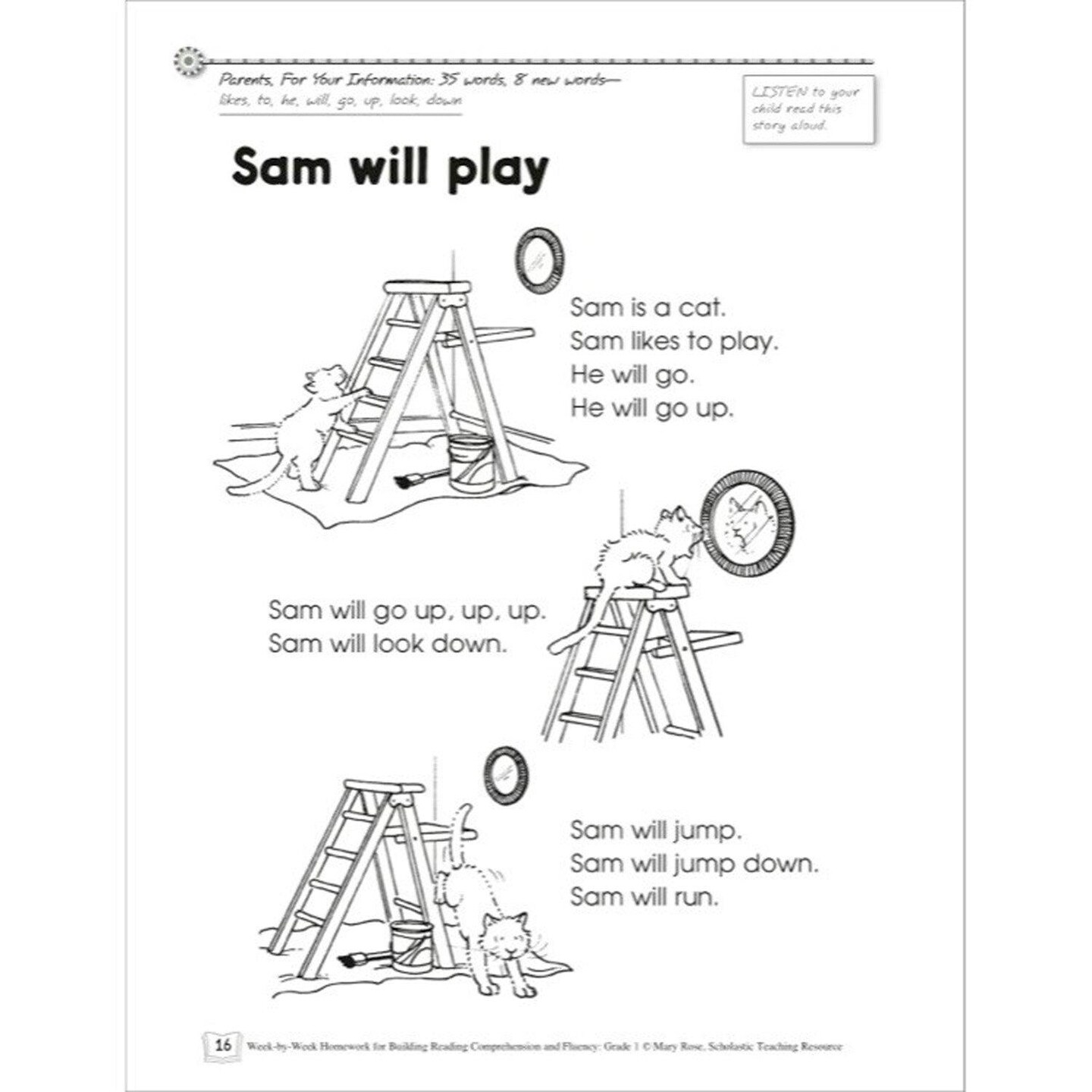 Week-by-Week Homework for Building Reading Comprehension &#x26; Fluency: Grade 1