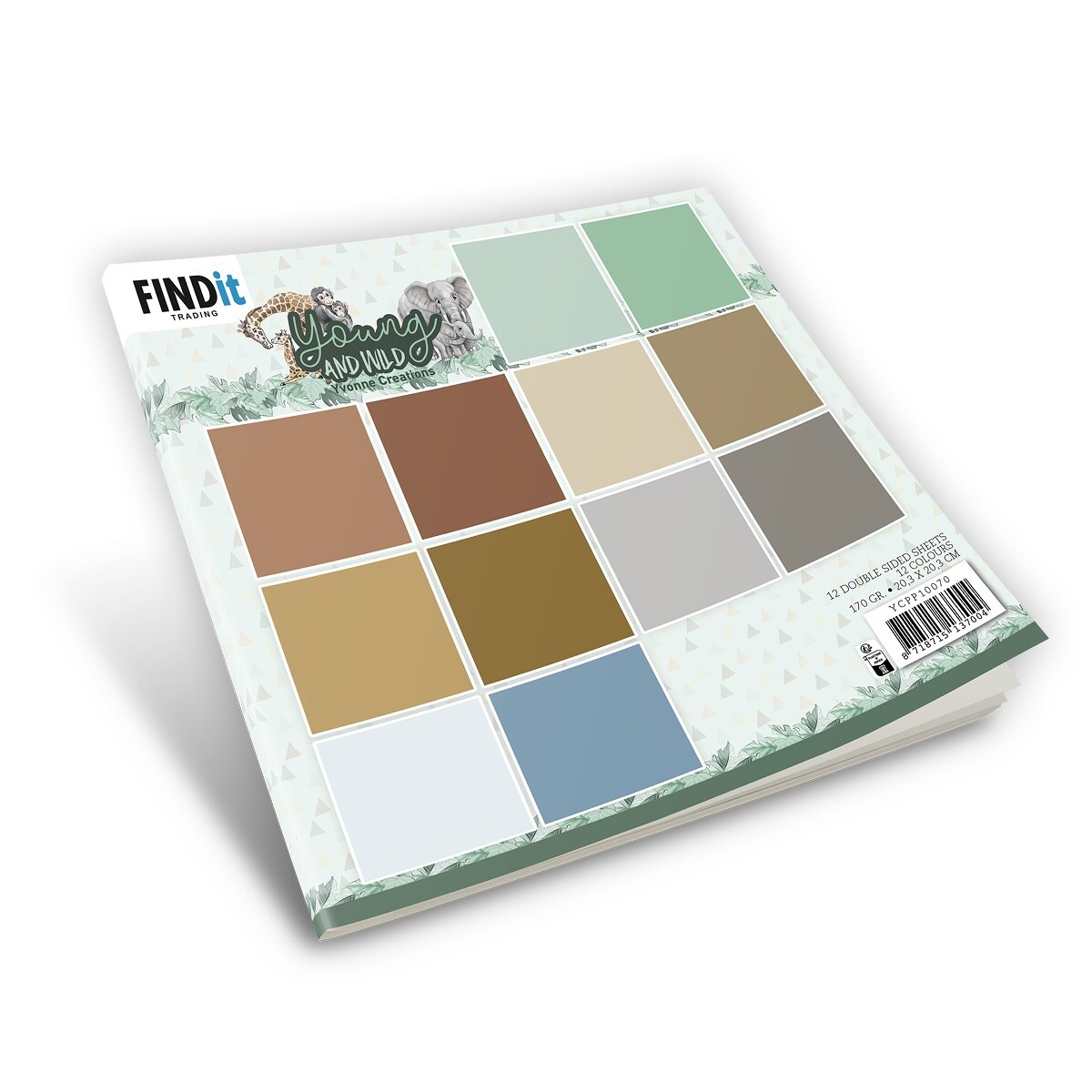 Find It Trading Yvonne Creations Paper Pack 8&#x22;X8&#x22; 12/Pkg-Solid Colors, Young And Wild