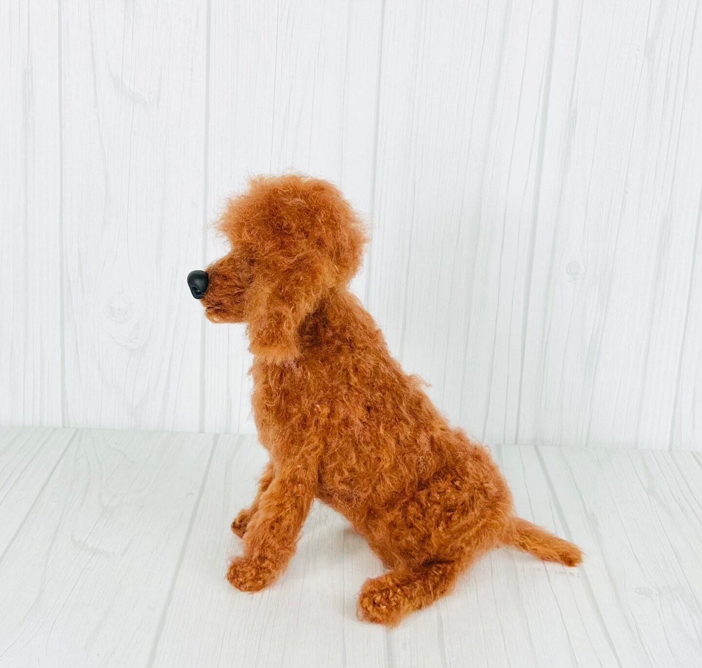 Red miniature poodle soft toy on sale