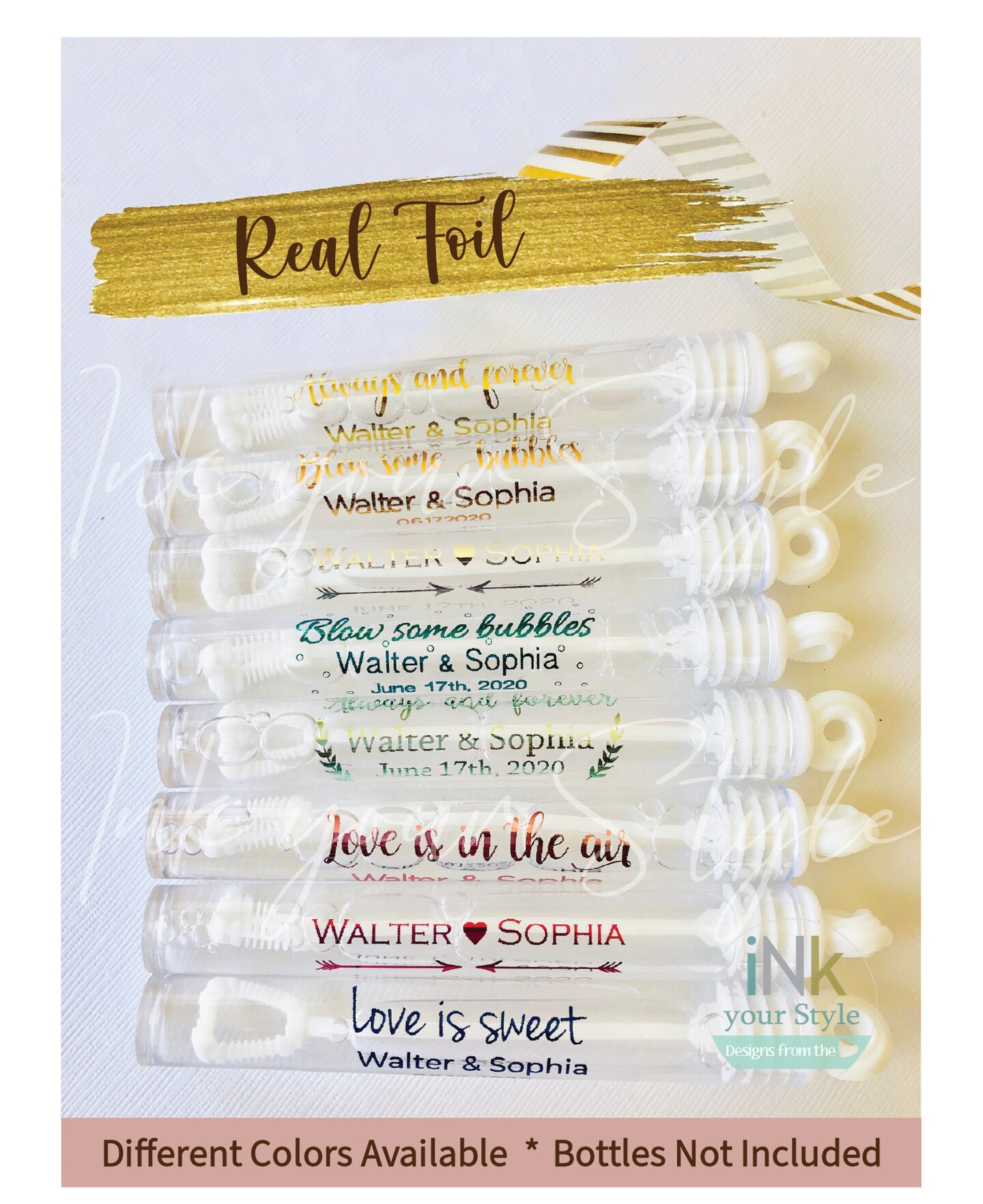 48 Personalized Wedding bubble Labels | personalized Foil bubble labels ...