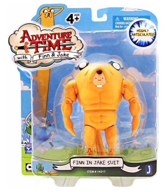 Adventure Time 5&#x22; Action Figure: Finn in Jake Suit