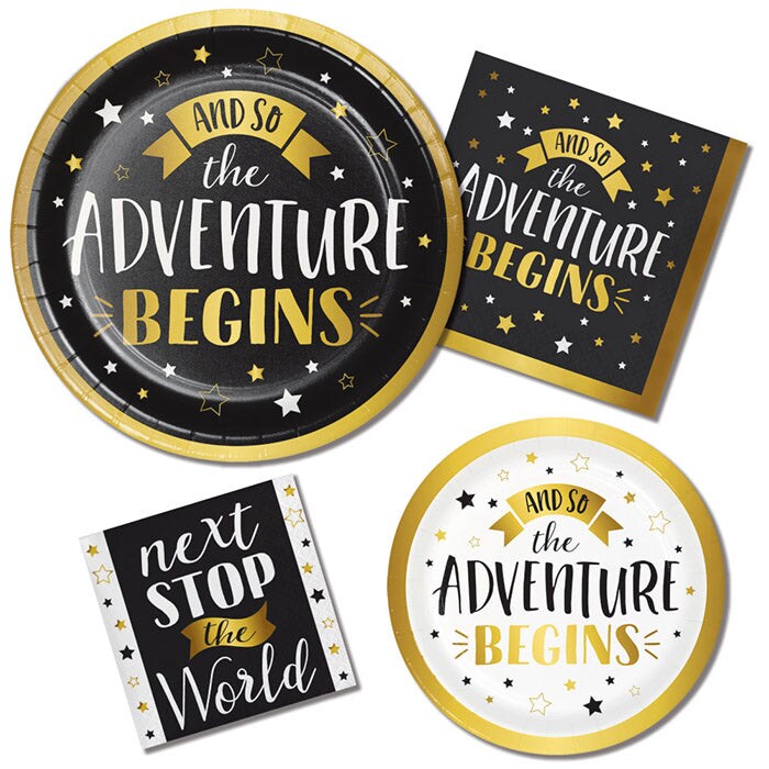 Grad Adventure Dessert Plate (8/Pkg)