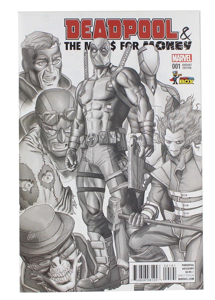 Marvel Deadpool Mercs for Money #001 Comic Con Box 2016 Exclusive B&#x26;W Cover