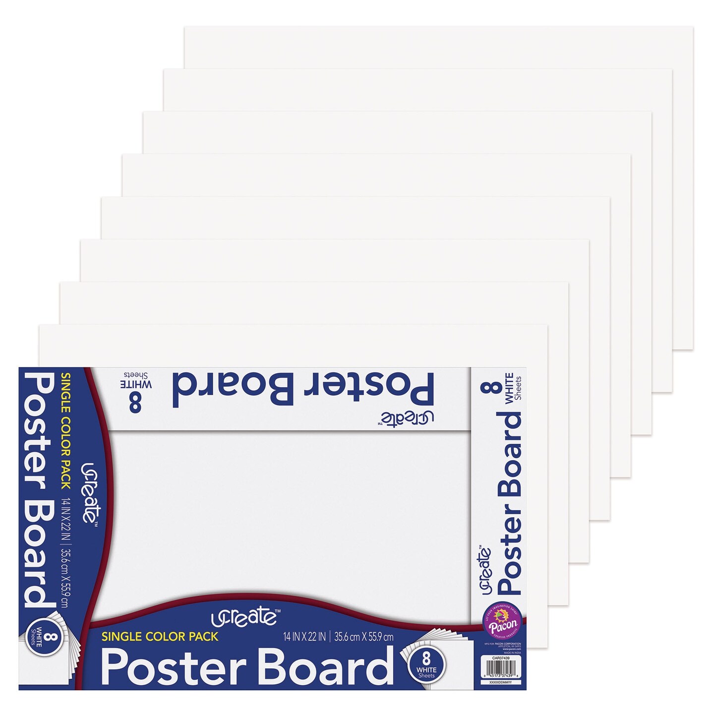 Foam Board, White, 11&#x22; x 14&#x22;, 5 Sheets
