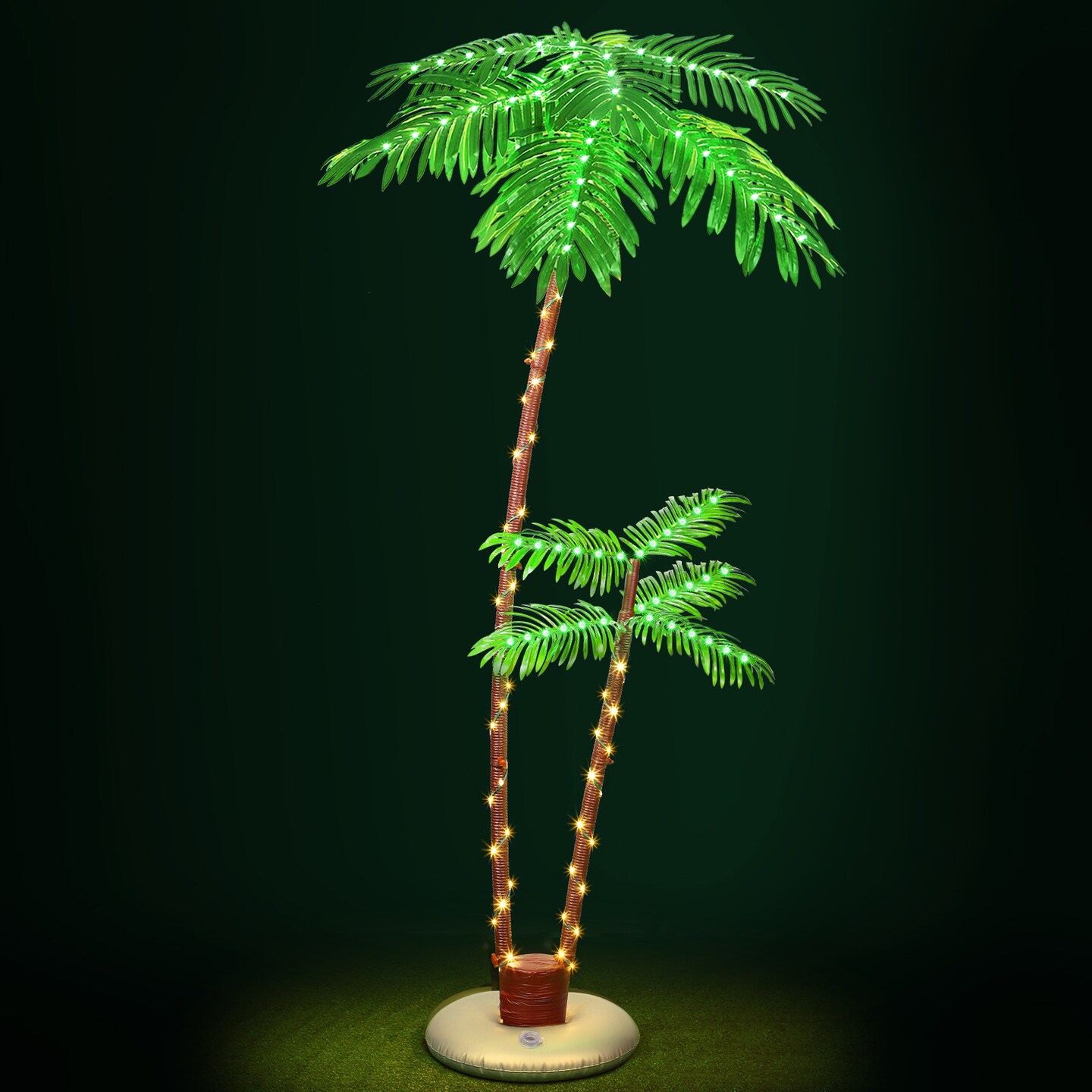 6FT Artificial Fake Lighted Palm Tree