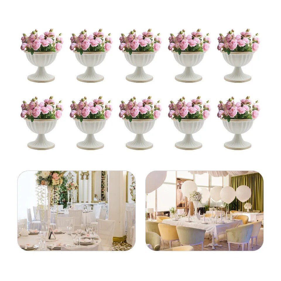 10-Pieces Metal Wedding Flower Vases