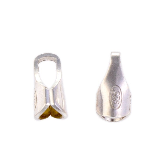 JewelrySupply Sterling Silver End Caps - 2mm (Package of 2)