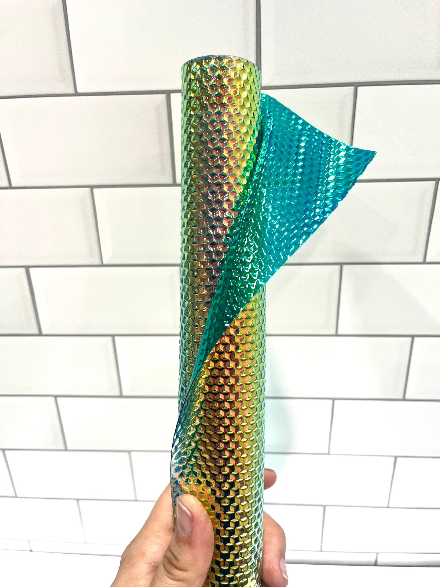 Semi-Clear textured cubic vinyl