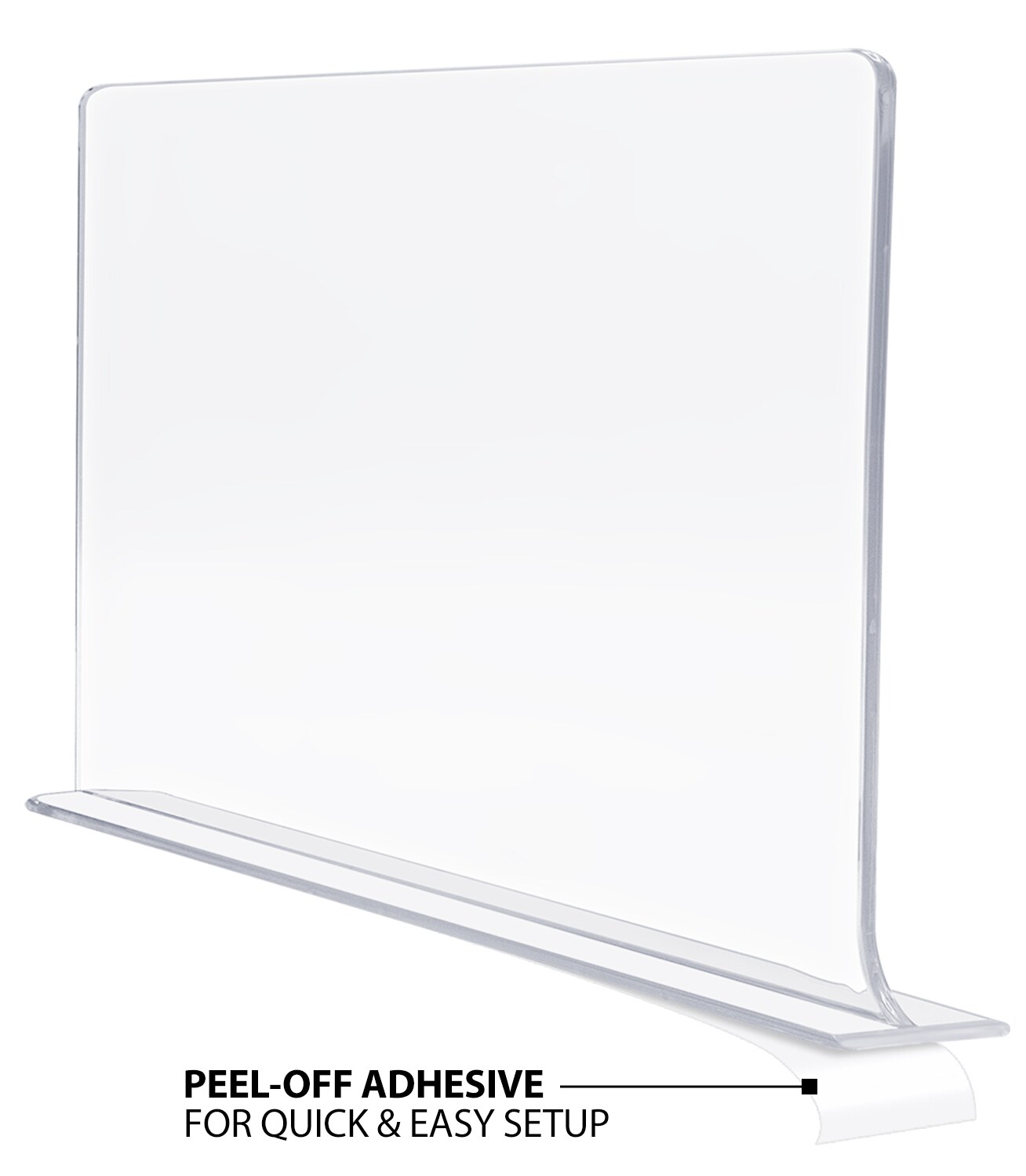 Sorbus Acrylic Adhesive Shelf Divider Organizers, w/Self Adhesive Tape, Great for Closet Organization, Separating, Kitchen Cabinets and more 6-Pack