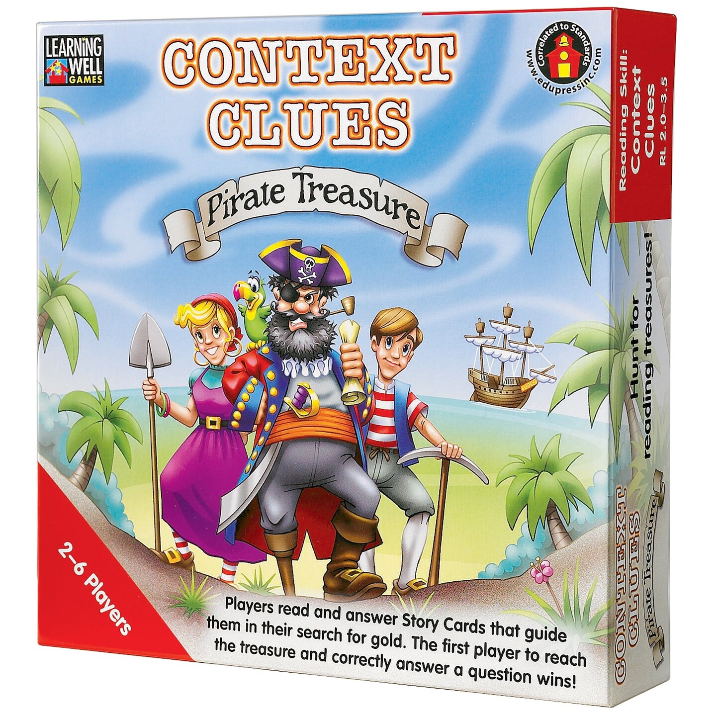 Context Clues&#x2014;Pirate Treasure Game, Red Levels 2.0-3.5