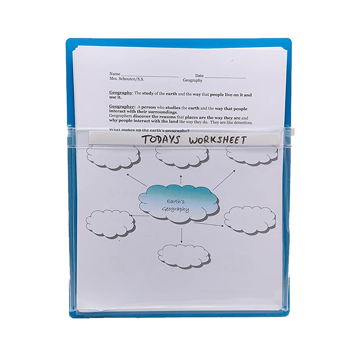 Magnetic Pockets, 9.5&#x22;W x 11.75&#x22;H, 4 Assorted Colors Per Pack