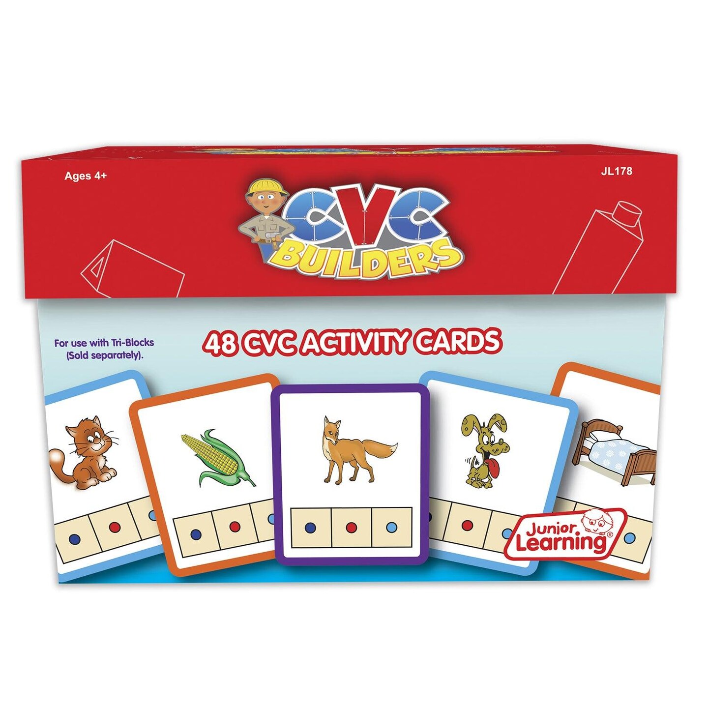 CVC Builders Activity Cards, 48 Per Set, 2 Sets