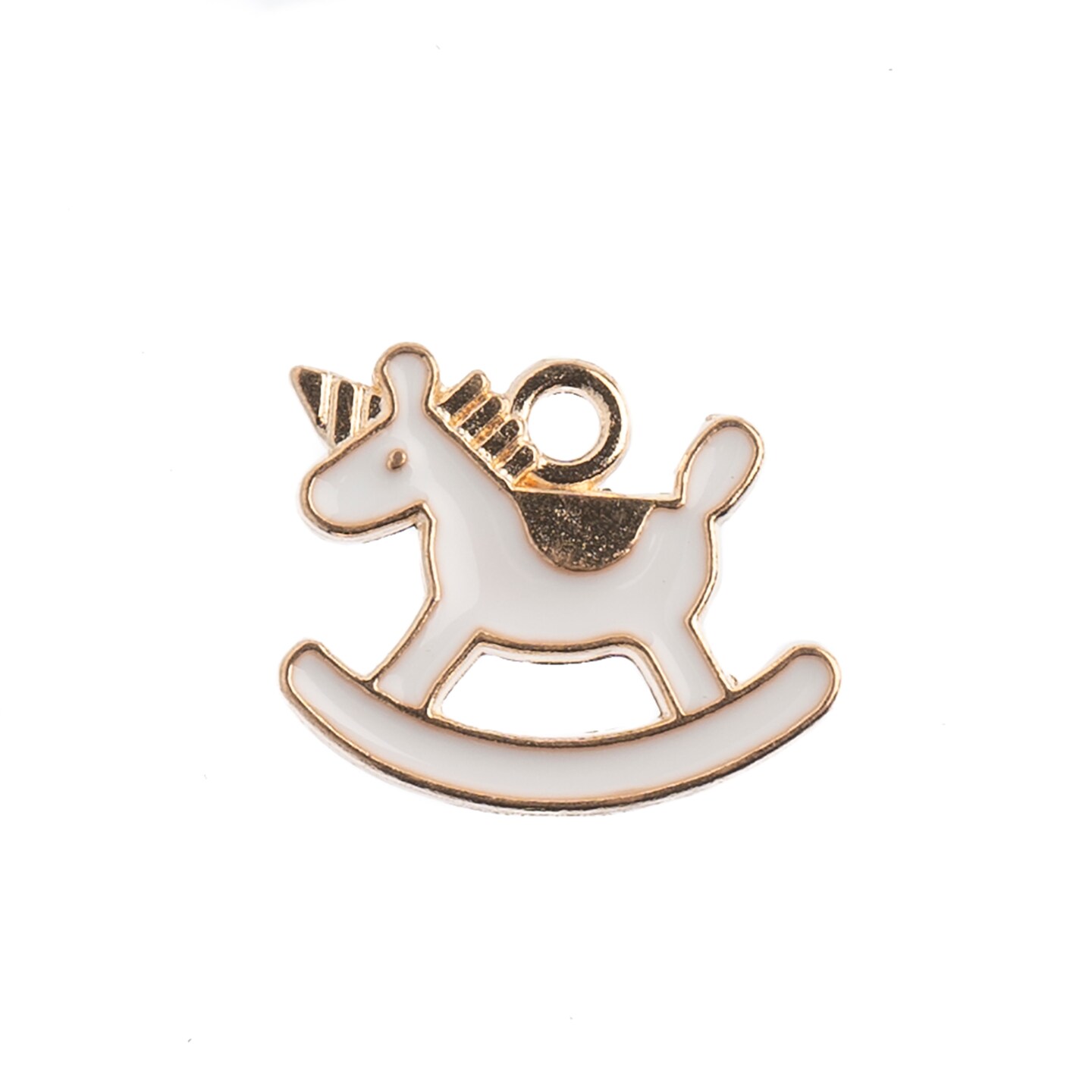 John Bead Sweet &#x26; Petite Rocking Horse Charms, 10pcs