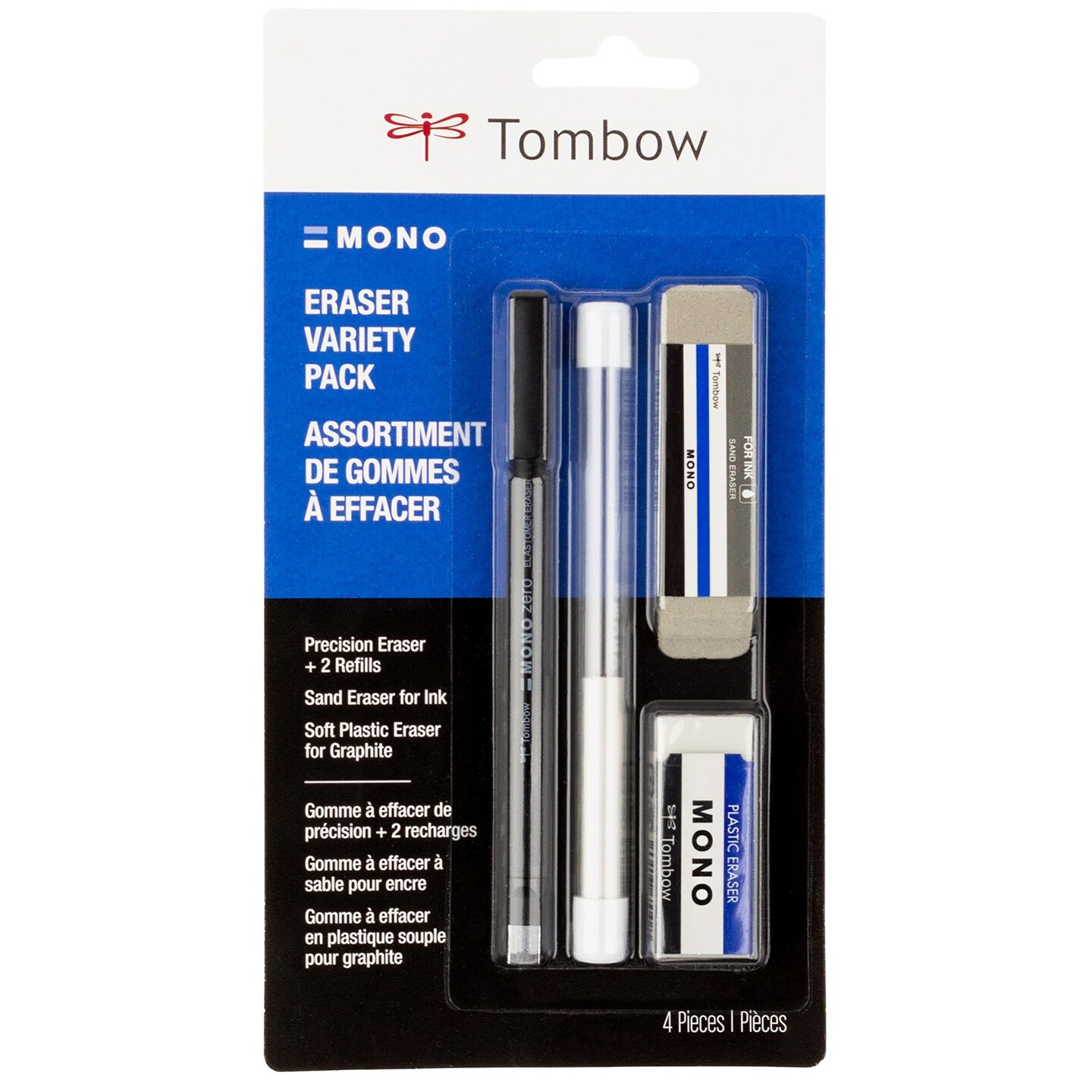 Tombow MONO Eraser Variety Pack-For Ink &#x26; Pencil