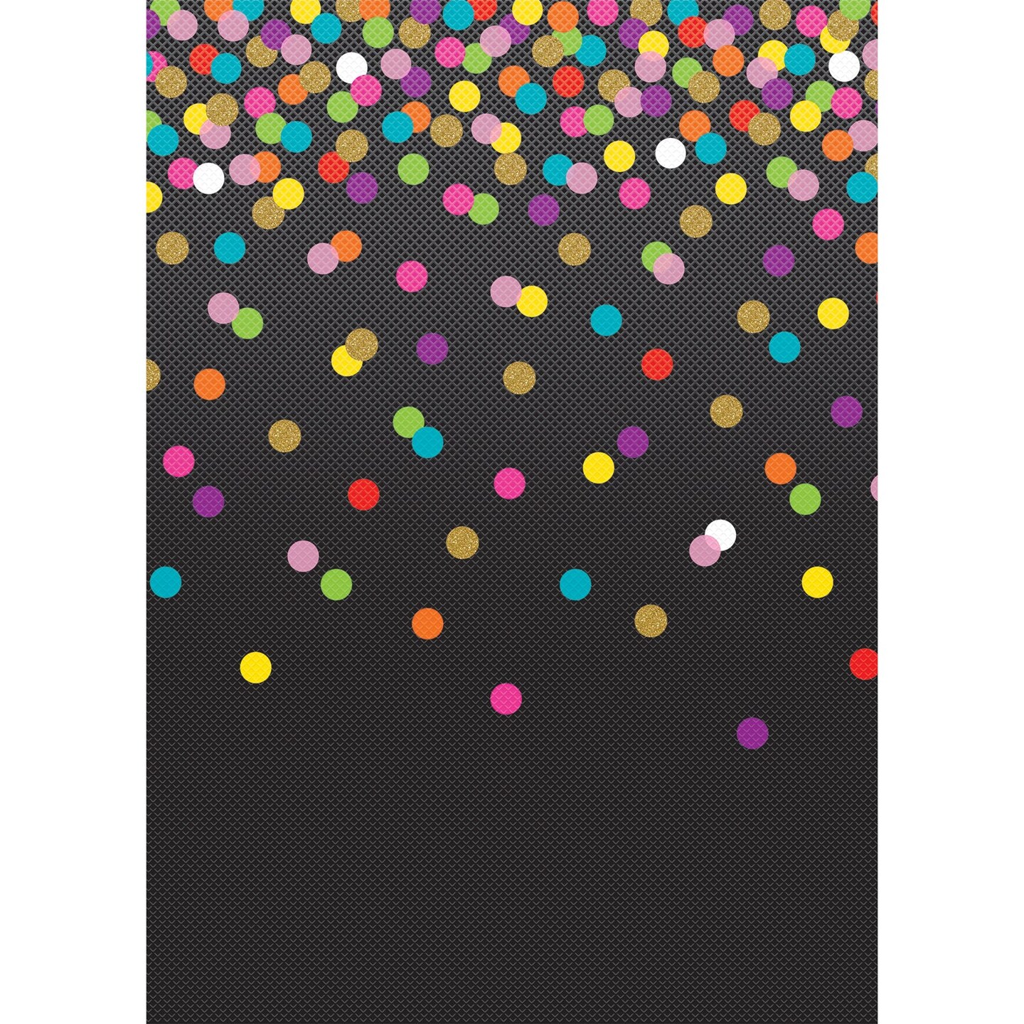 Better Than Paper&#xAE; Bulletin Board Roll, 4&#x27; x 12&#x27;, Colorful Confetti on Black, 4 Rolls
