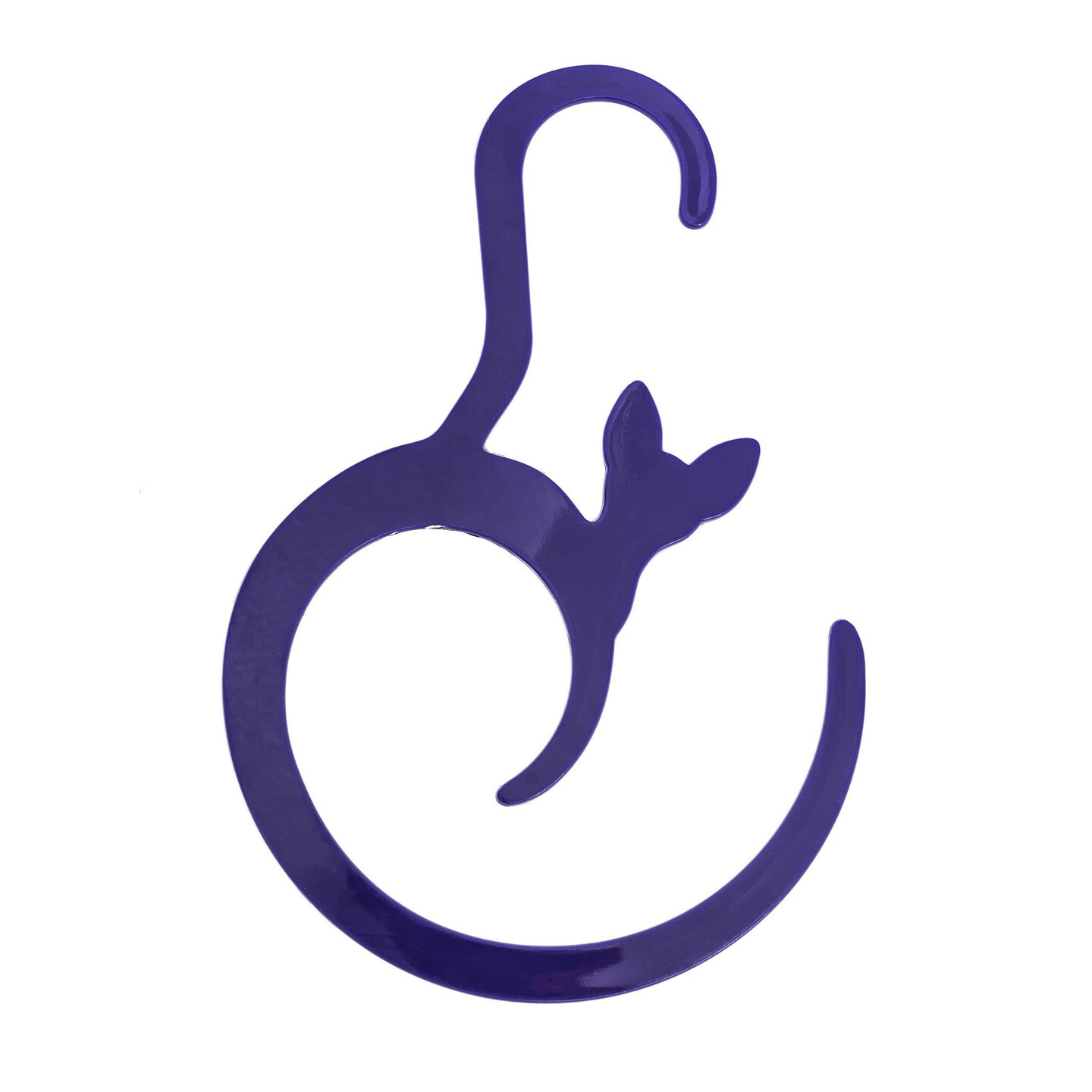 Kotomoda Belt Rack Scarf Ring Hangers NonSlip Ties Haning Hook Closet Organizer Accessory Holders for Ties Scarves Belts and Jewelry and Sphynx Cat Clothes (Violet 1)