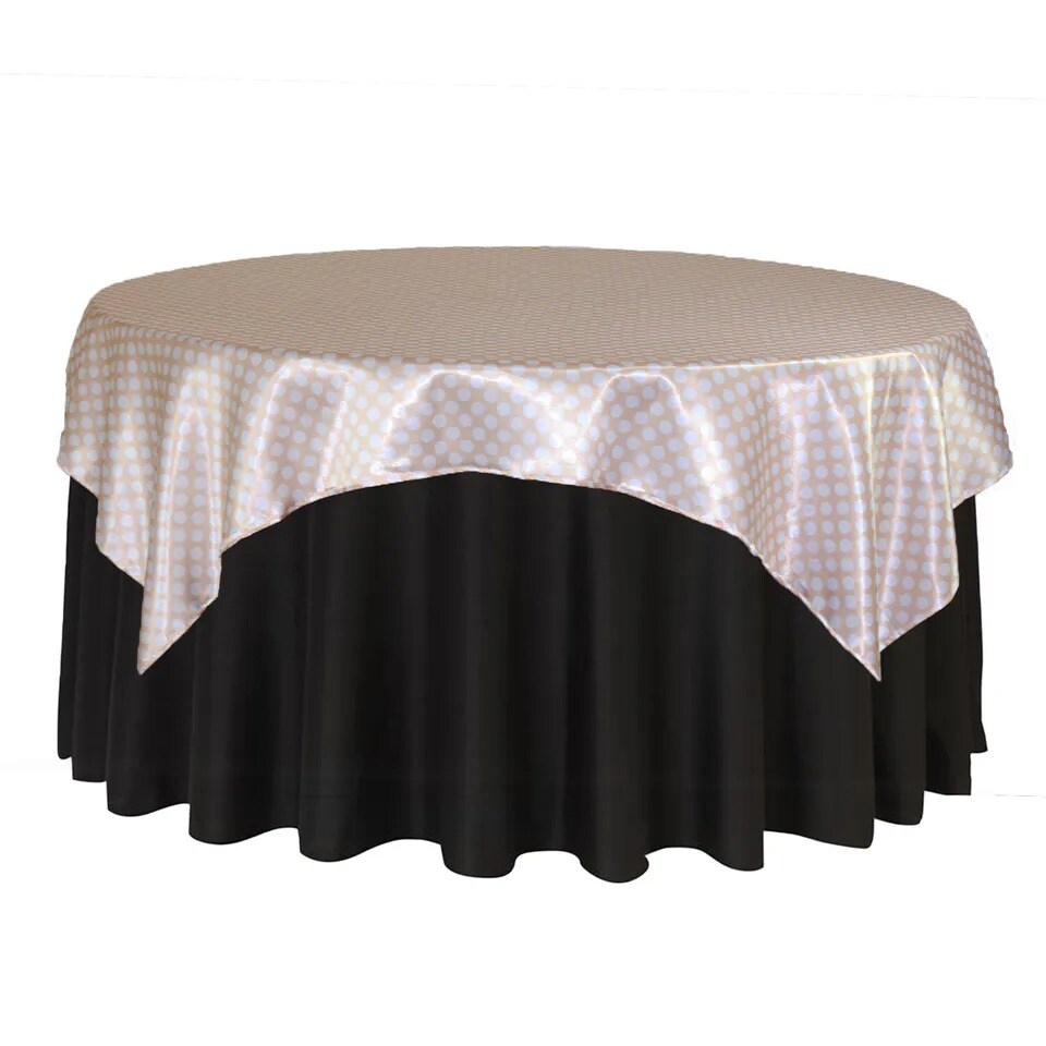 72 x 72 inches Square Satin Table Overlays