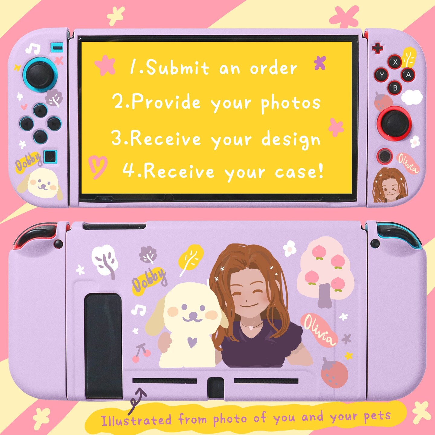 Custom Case of You and Your pets for Nintendo Switch,Oled,lite