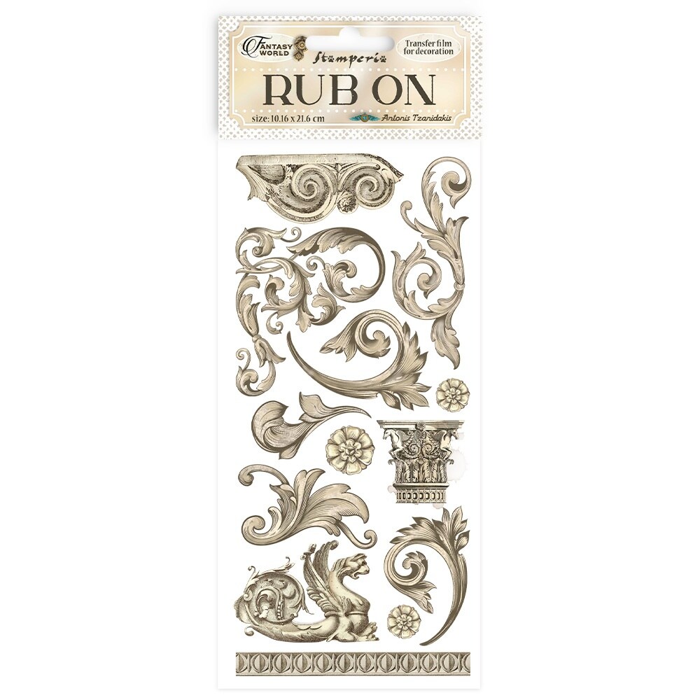 Stamperia Rub-On 4"X8.5"-Sir Vagabond In Fantasy World Greeks And