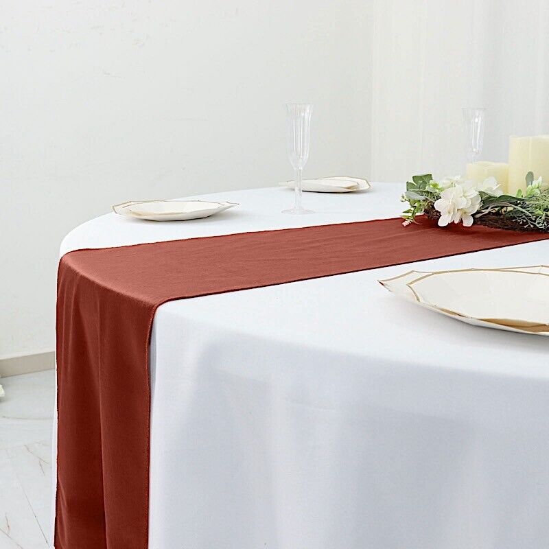 TERRACOTTA 12x107&#x22; Premium Velvet Table Runner