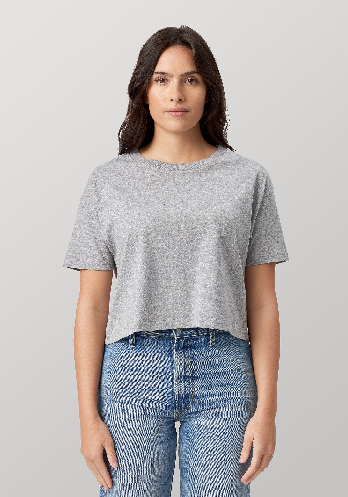 WOMEN&#x27;S Crewneck Short Sleeve CROP TOP