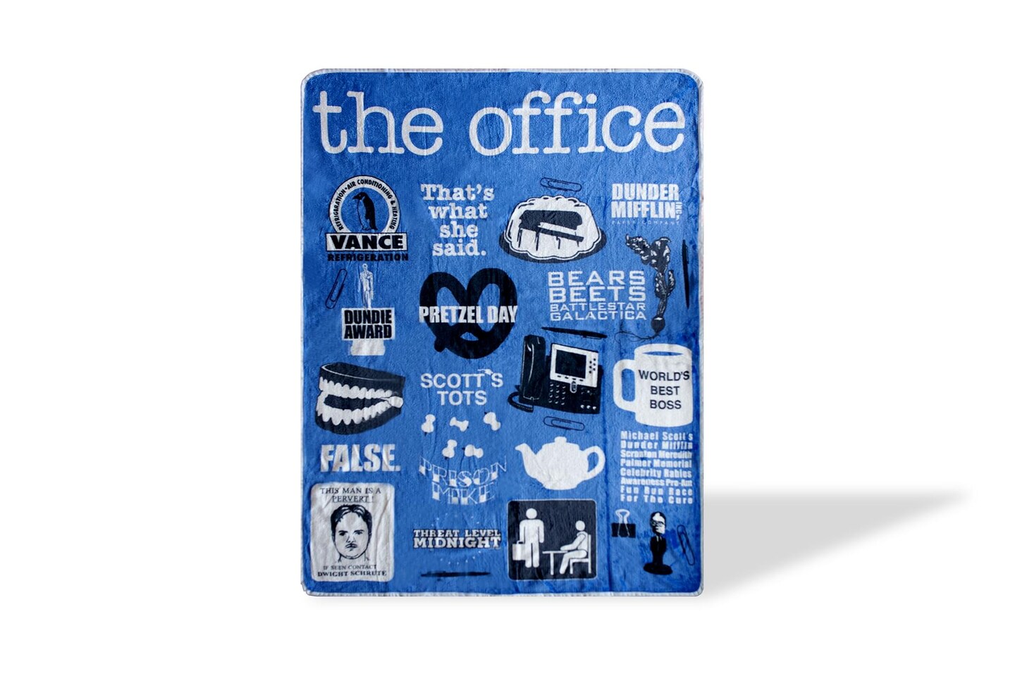 The Office Iconography Fleece Blanket | 45 x 60-Inch Fun Throw Blanket