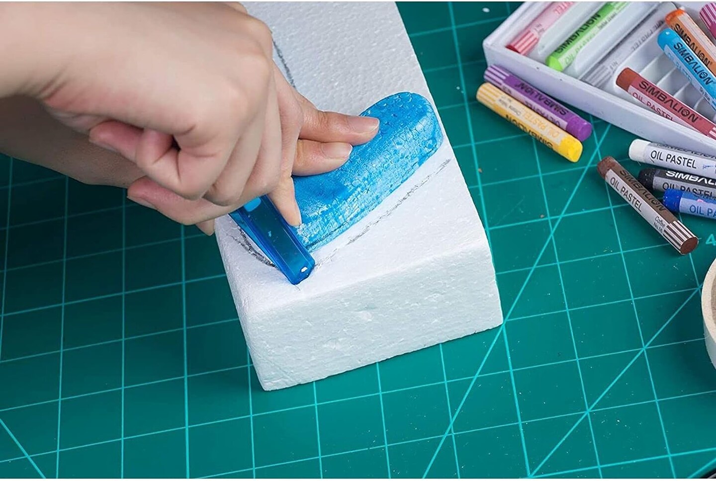 6 Pack Foam Blocks for Crafts - 12x4x2 inch Polystyrene Brick Rectangles for Art Sculpting, Flower Arrangements, DIY, Packing