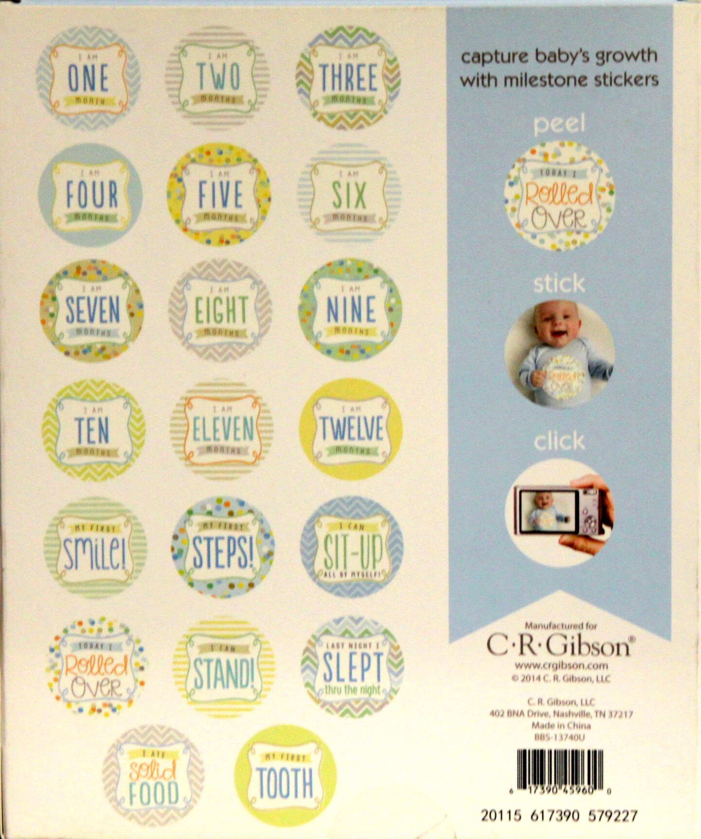 Baby&#x27;s First Year Belly Stickers-Baby Boy