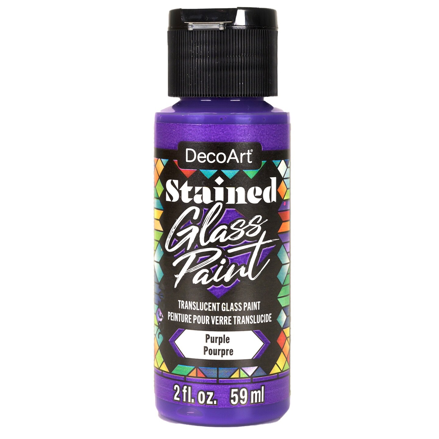 DecoArt Stained Glass Paint 2oz-Purple