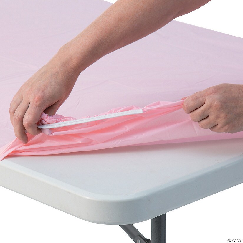 Fitted Plastic Tablecloths Bulk 12 Pc. 8 Ft.