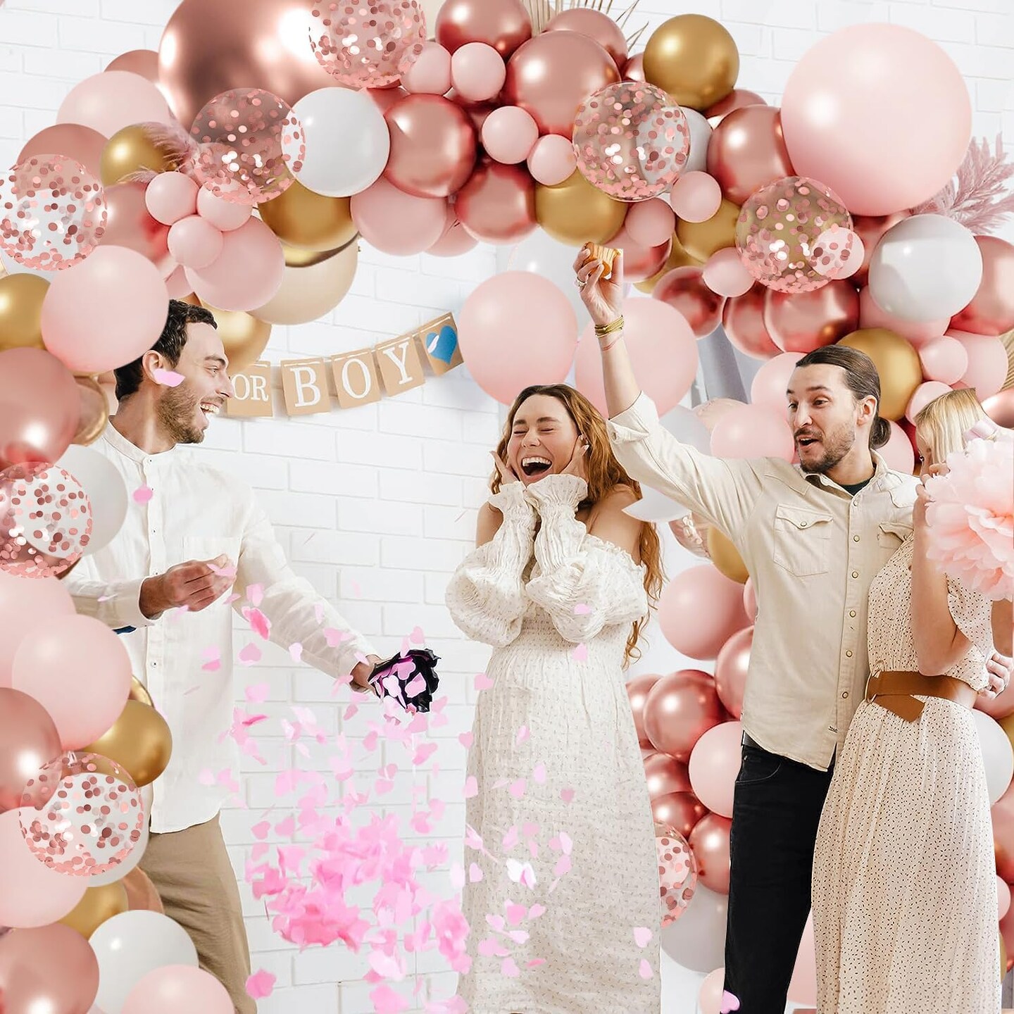 Rose Gold Balloon Garland Arch Kit