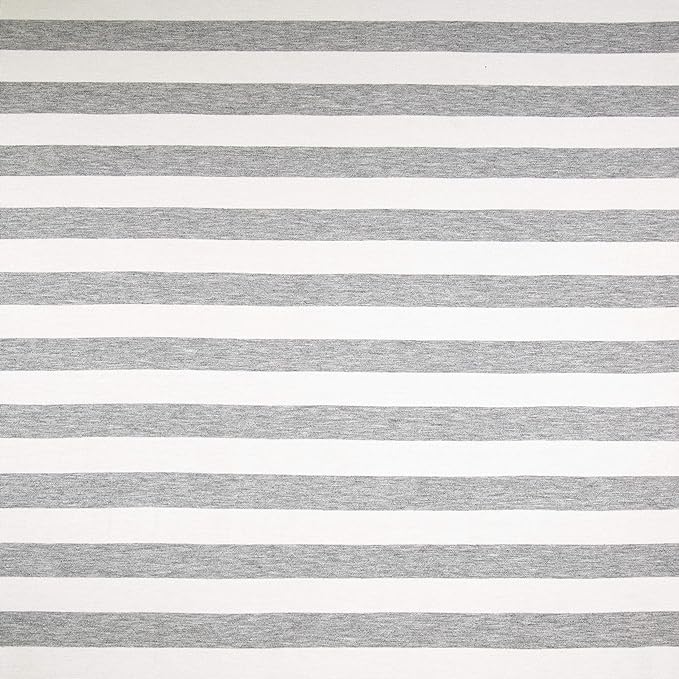 FabricLA Rayon Spandex Jersey Knit Fabric Stripes - 60&#x22; Inches Wide by The Yard | 4 Way Stretch Fabric | Light to Medium Fabric 220 GSM