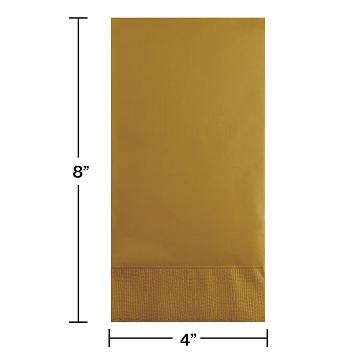 Glittering Gold Guest Towel, 3 Ply, 16 ct